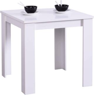 Esstisch Esszimmertisch Holztisch Küchentisch 80x80 cm Holz Massiv Weiß
