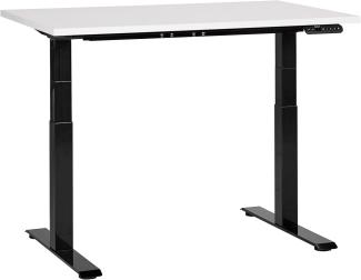 Schreibtisch weiß schwarz 120 x 72 cm elektrisch höhenverstellbar DESTIN III