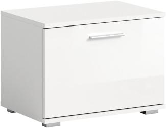 Garderobe Sitzbank Prego in weiß Hochglanz 55 cm