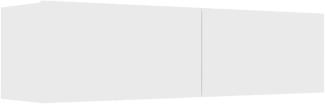 vidaXL TV Schrank mit 2 Klapptüren, Spanplatte weiß, 120 x 30 x 30 cm