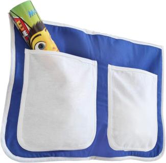 Ticaa Bett-Tasche für Hoch- und Etagenbetten - blau-weiß