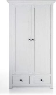 Garderobe Hooge in Pinie weiß Set 3-tlg. 220 x 206 cm