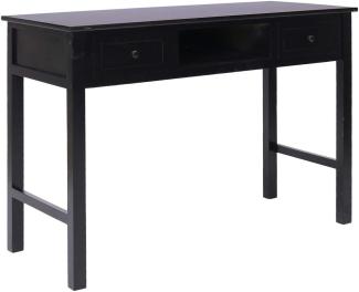 Schreibtisch, Holz Schwarz, 110 × 45 × 76 cm