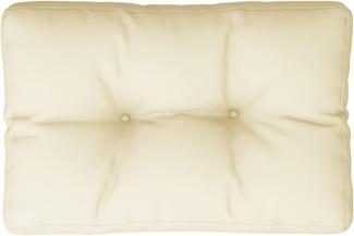 vidaXL Palettenkissen Creme 50x40x12 cm Stoff