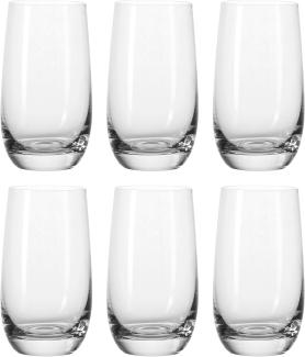 Leonardo Tivoli Trink-Gläser 6er Set, spülmaschinenfeste Wasser-Gläser, Trink-Becher aus Glas im modernen Stil, groß, 390 ml, 020965