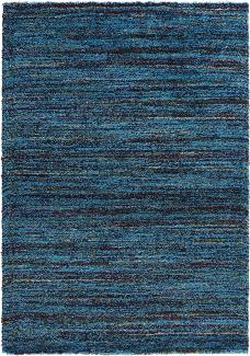 Hochflor Teppich Chic meliert blau - 80x150x3cm