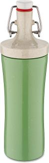 Koziol Trinkflasche Plopp To Go, Wasserflasche, Kunststoff-Holz-Mix, Nature Leaf Green, 425 ml, 7796703