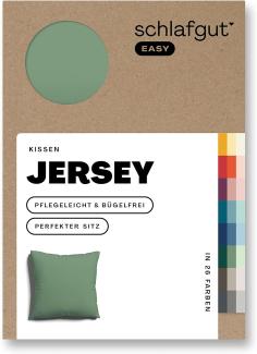 Schlafgut Kissenbezug EASY Jersey | Kissenbezug einzeln 40x40 cm | green-mid
