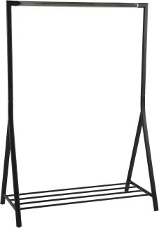 AC Design Furniture Keld Kleiderständer schwarz, Garderobenständer mit Ablage, Schlafzimmer, Flurgarderobe aus Metall, 1 Stk.