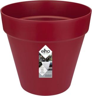 elho Loft Urban Rund 25 - Blumentopf für Außen - 100% recyceltem Plastik - Ø 24. 5 x H 22. 0 cm - Rot/Cranberry Rot