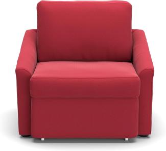 DOMO. collection Relax Sessel | Dauerschläfer Boxspring Sofa mit Schlaffunktion | Schlafsessel Gästebett Schlafsofa | 108 x 96 x 86 cm | rot