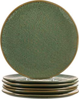 Leonardo MATERA Keramikteller 27 cm grün 6er Set