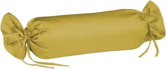 Fleuresse Mako-Satin-Kissenbezug uni colours oliv 7049 15 x 40 cm