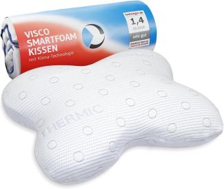 Kopfkissen ACAMAR Schmetterlingskissen, Third of Life, Füllung: Viscoschaum, Seitenschläfer, Seiten-Kippschläfer, Rückenschläfer, Ergonomisches Visco-Kopfkissen, Memory Foam Kissen mit Thermo-Bezug