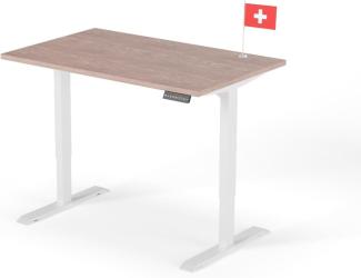 Schreibtisch DESK 140 x 80 cm - Gestell Weiss, Platte Walnuss