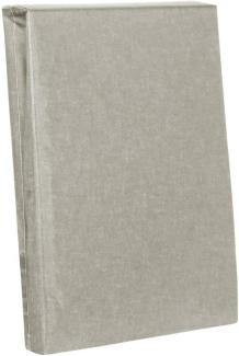 Traumschlaf Melange Biber Spannbetttuch | 180x200 cm | grau