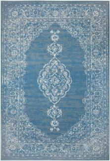 Kurzflor Teppich Méridional Hielblau - 80x150x0,9cm