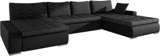 Mirjan24 Ecksofa, Wohnlandschaft Caro mit Bettkasten und Schlaffunktion, kunstleder Soft 011 + Lawa 06