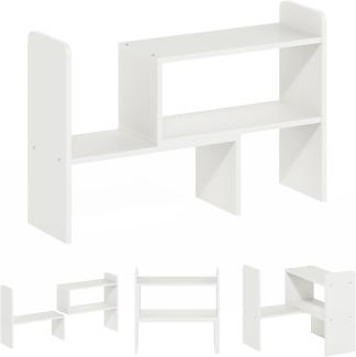 Furinno Classic Schreibtisch-Organizer-Bücherregal, Weiß