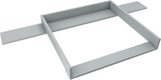 REGALIK Wickelaufsatz für Hemnes Kommode mit 8 Schubladen IKEA 78cm x 80cm - Abnehmbar Wickeltischaufsatz für Kommode in Asche - Abgeschlossen mit ABS Material 1mm