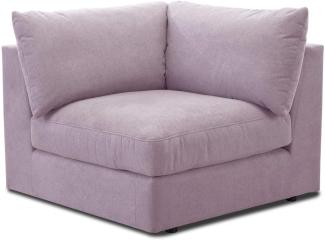 CAVADORE Sofa-Modul "Fiona" Spitzecke / Ecke für Wohnlandschaft oder XXL-Sessel / 107 x 90 x 107 / Webstoff flieder-lila