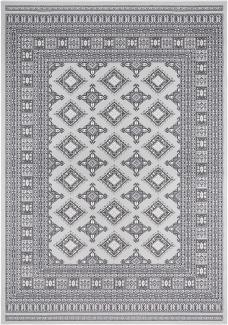 Orientalischer Kurzflor Teppich Sao Buchara Steingrau - 160x230x0,9cm