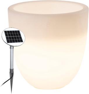 Blumentopf LED Shining Curvy Pot (white S Solar )