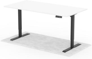 elektrisch höhenverstellbarer Schreibtisch DESK 180 x 90 cm - Gestell Schwarz, Platte Weiss