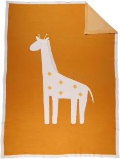 NOUKIE'S - Jacquard Decke Giraffe Tiga Ocker 100x140 cm