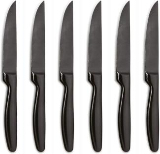 Comas Steakmesser BOJ Satin Gunmetal 6er Set, Fleischmesser mit Satin-Finish, Edelstahl, PVD-Beschichtung, 22. 1 cm, 7433