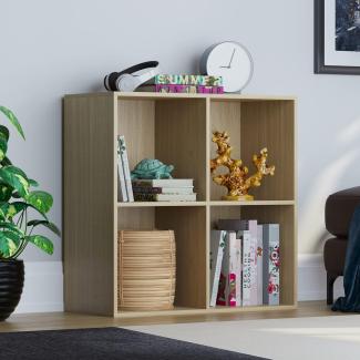 Vida Designs Durham Cube Bücherregal Aufbewahrung Organizer Wohnzimmer Bücherregal Home Office Möbel (4 Würfel, Eiche)