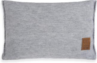 Knit Factory Uni Kissen 60x40 cm Glatt Grau
