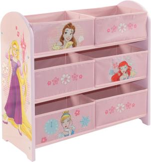 Disney Princess Storage Unit in Pink with 6 Storage Boxes for Kids
