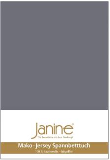 Janine Spannbetttuch 5007 Mako Jersey 180/200 bis 200/200 cm opalgrau Fb. 48