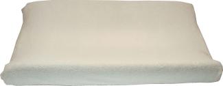 Ti TIN | Wickeltischauflagenbezug aus Frottee-Stoff, 80x50 cm | weicher und saugfähiger Wickelunterlagenbezug, Bezug aus adaptivem elastischem Gewebe, 100% Mikrofaser, Farbe: weiß