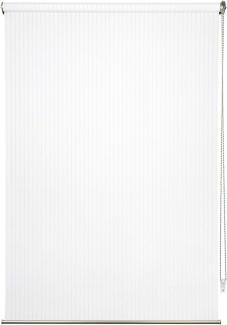 ondeco Tageslicht-Rollo, Design Stripe Wand-Deckenmontage, Sichtschutz Seitenzugrollo Sonnenschutz, Fenster innen lichtdurchlässig und Blickdicht - 160x160 cm - Weiß