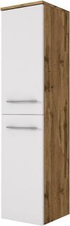 Midischrank LIVORNO (BHT 30x130x35 cm) BHT 30x130x35 cm weiß Badschrank Badunterschrank Badezimmerschrank Hochschrank