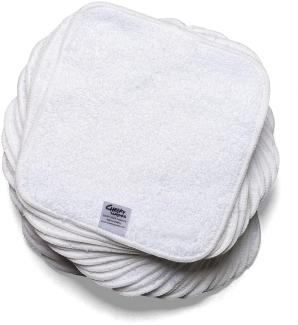 Cheeky Wipes - Babytücher aus Baumwolle, weiß, 25 Stück - 15 x 15 cm