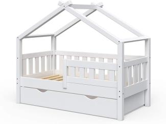 VitaliSpa 'Design' Kinderbett 70 x 140 cm, weiß, Massivholz Kiefer, inkl. Schublade