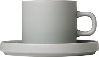 Blomus Pilar Set 2 Kaffeetassen, Kaffee Tasse, Becher, Keramik, Mirage Grey, 200 ml, 63911