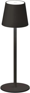 FHL easy 850210 LED Tischleuchte Tropea sandschwarz 38cm dimmbar Akku