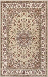 Orientalischer Kurzflor Teppich Zuhr Beige Creme Mehrfarbig - 80x150x1cm