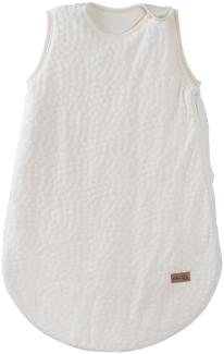 roba Babyschlafsack Seashells Oyster 70 cm für Neugeborene - Ganzjahres Schlafsack aus Bio Baumwolle - Musselin GOTS & OEKO-TEX Standard 100 zertifiziert - Weiß