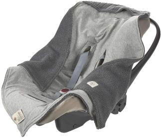 Laessig Knit Blanket Autositzdecke Anthrazit Grau