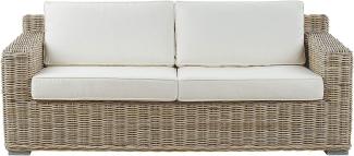 Gartensofa Rattan Hellbraun ARDEA