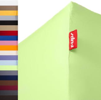 r-up Passt Spannbettlaken 90x200-100x200 bis 35cm Höhe viele Farben 100% Baumwolle 130g/m² Oeko-Tex stressfrei auch für hohe Matratzen (grün)