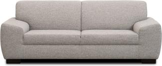 DOMO. collection Incanto Sofa | 2,5-Sitzer, hellgrau, 220x89x81 cm
