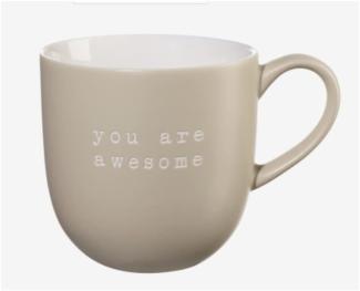 ASA Selection Henkelbecher You Are Awesome, New Bone China, Nude, 350 ml, 17060277
