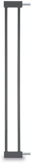 Hauck 9cm Verlängerung für Treppenschutzgitter / Türschutzgitter wie z. B. hauck Autoclose N Stop 2, ohne Bohren - mit Druckbefestigung, Metall, Dunkelgrau