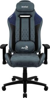 Aerocool DUKEBL, Gaming Stuhl, AeroSuede Atmungsaktiv, verstellbare Rückenlehne, Blauw